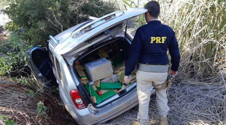 Ele abandonou o carro após perder o controle da direção