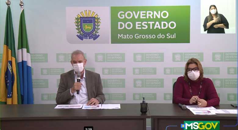 Live exibida no perfil do facebook do Governo do Estado de Mato Grosso do Sul