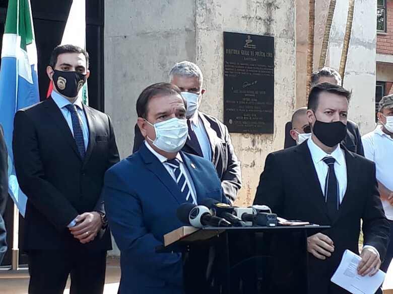 Na foto o Delegado Geral da Polícia Civil, Marcelo Vargas Lopes