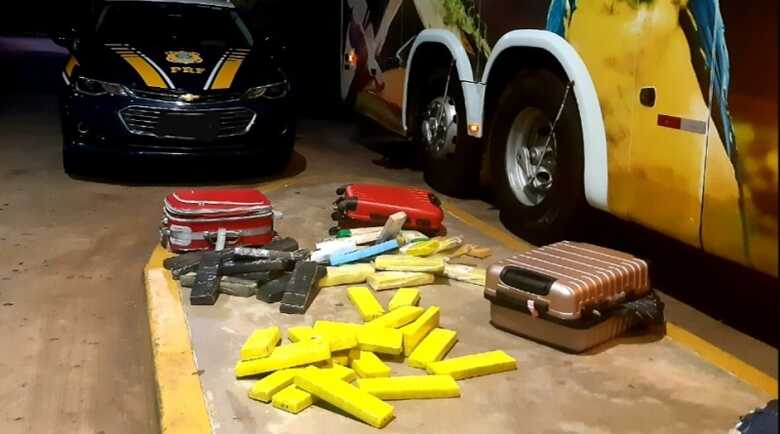 Toda a droga apreendida totalizou 70kg de maconha