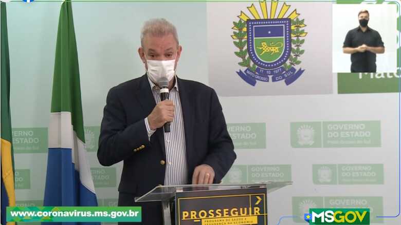 Live exibida no perfil do facebook do Governo do Estado de Mato Grosso do Sul