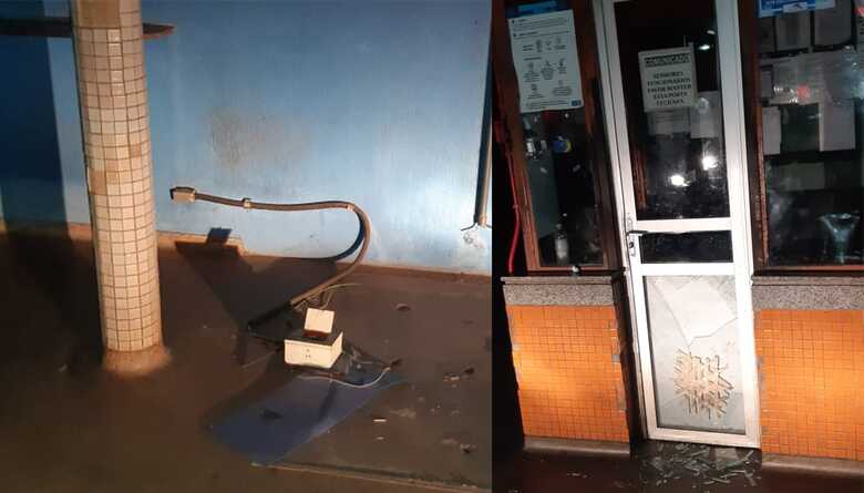 O local ficou sem energia por conta do crime