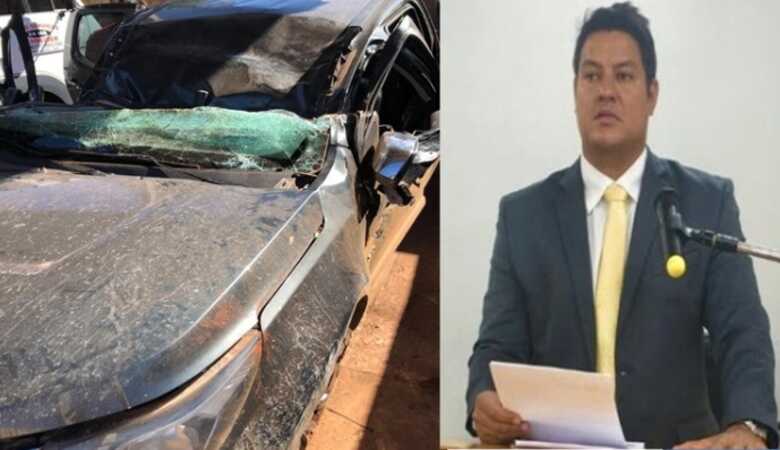 A fam&iacute;lia do vereador informou que apesar do carro ter tido perda total, Rufo Vinagre est&aacute; bem
