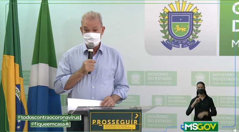 Live exibida no perfil do facebook do Governo do Estado de Mato Grosso do Sul