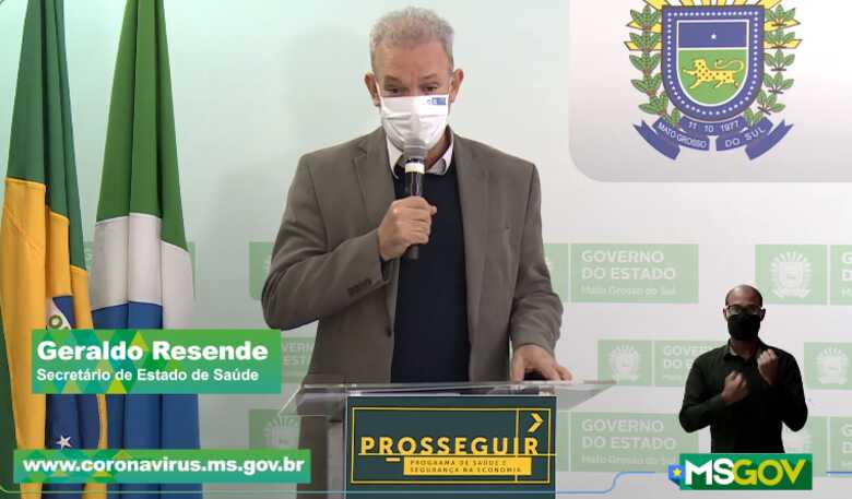 Live exibida no perfil do facebook do Governo do Estado de Mato Grosso do Sul