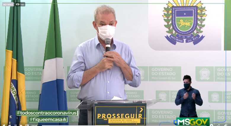 Live exibida no perfil do facebook do Governo do Estado de Mato Grosso do Sul