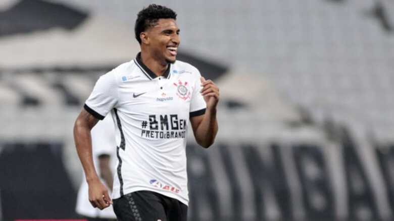 Éderson comemora gol do Corinthians contra o Mirassol