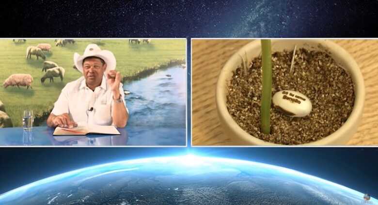 O pastor Valdemiro Santiago de Oliveira, líder da Igreja Mundial do Poder de Deus (IMPD), anuncia sementes de feijão com supostos poderes de cura