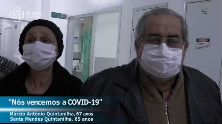 Marcio Antonio Quintanilha e Santa Mendes Quintanilha tiveram alta da Santa Casa