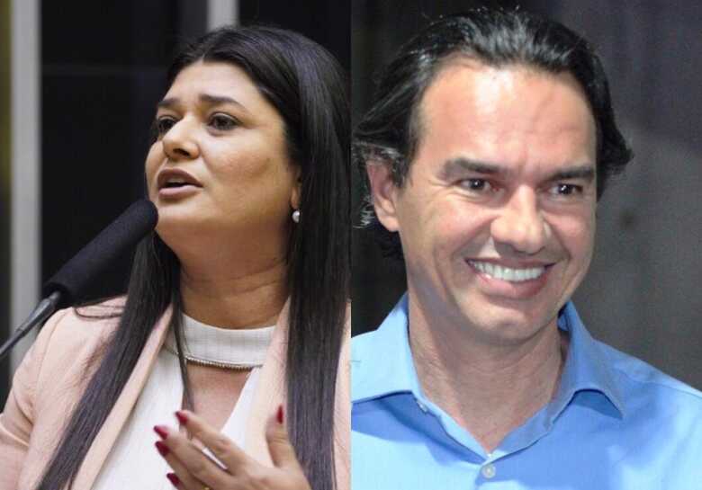 A deputada federal Rose Modesto e o prefeito de Campo Grande, Marquinhos Trad