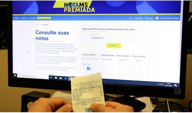 Após o sorteio, os ganhadores devem se cadastrar no site www.notamspremiada.ms.gov.br