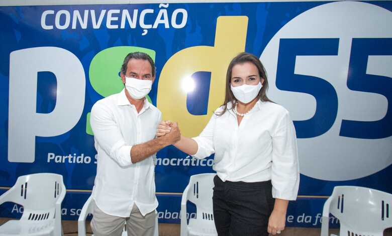 Marquinhos Trad foi escolhido por unanimidade pelo partido e repetirá a parceria com a vice-prefeita,  Adriane Lopes, do Patriota