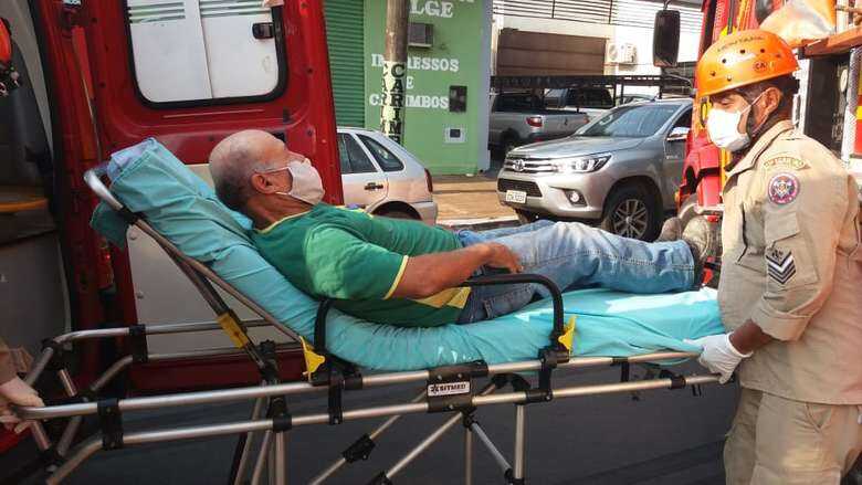 Corpo de Bombeiros foi acionado e Toninho foi encaminhada para para o Hospital da Vida