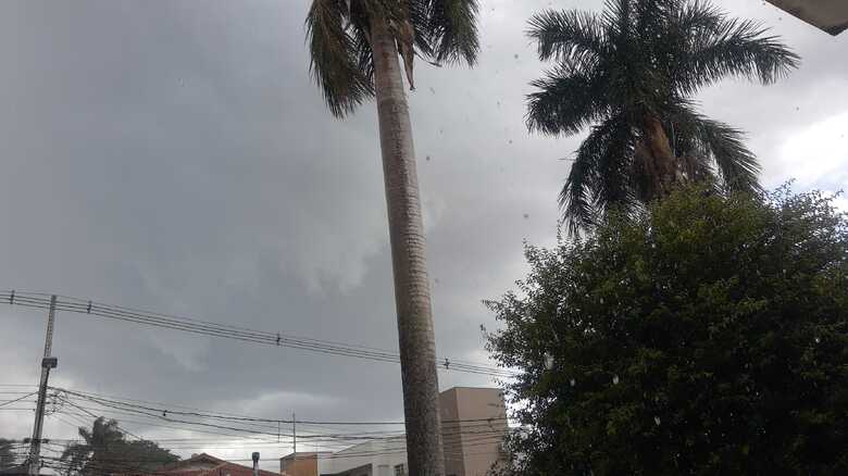 Chuva chegou de mansinha em Campo Grande